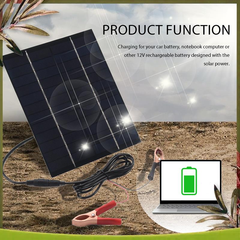 Panneau solaire AB98-5.5W 12V, - Solar Emergency Charger avis et prix