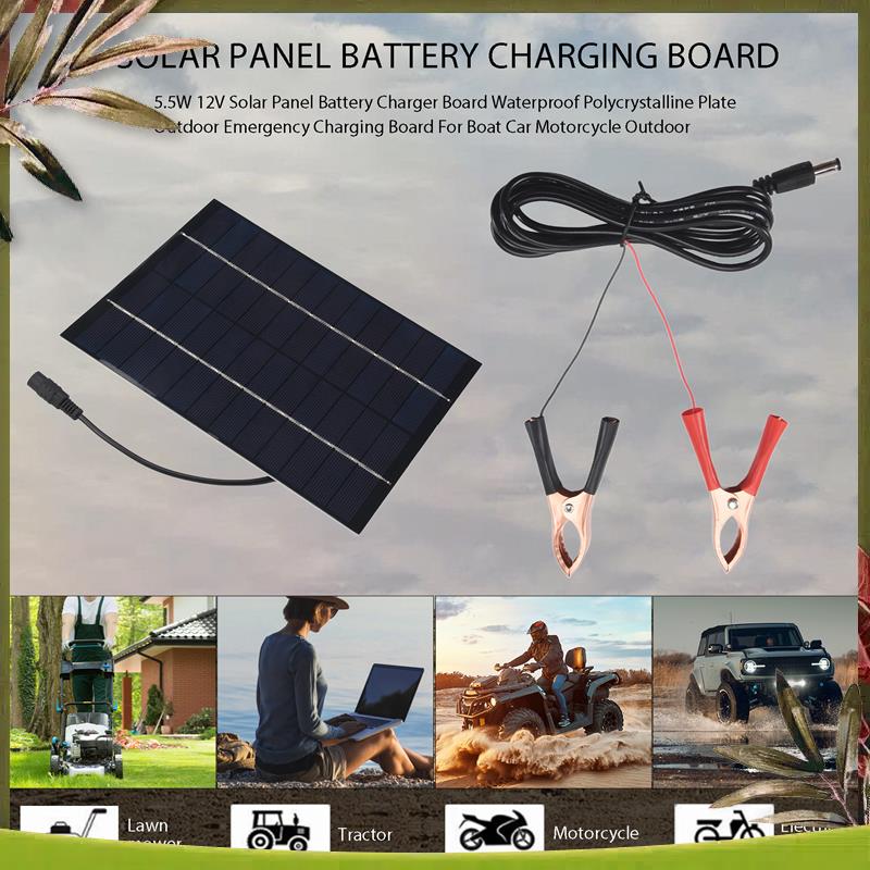 Panneau solaire AB98-5.5W 12V, - Solar Emergency Charger avis et prix