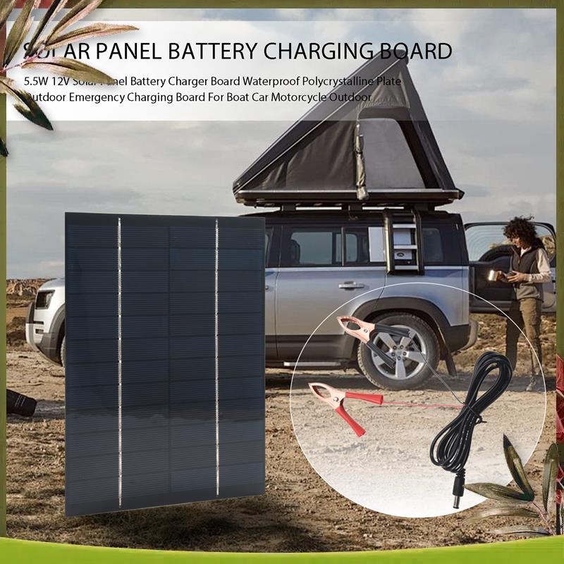 Panneau solaire AB98-5.5W 12V, - Solar Emergency Charger avis et prix